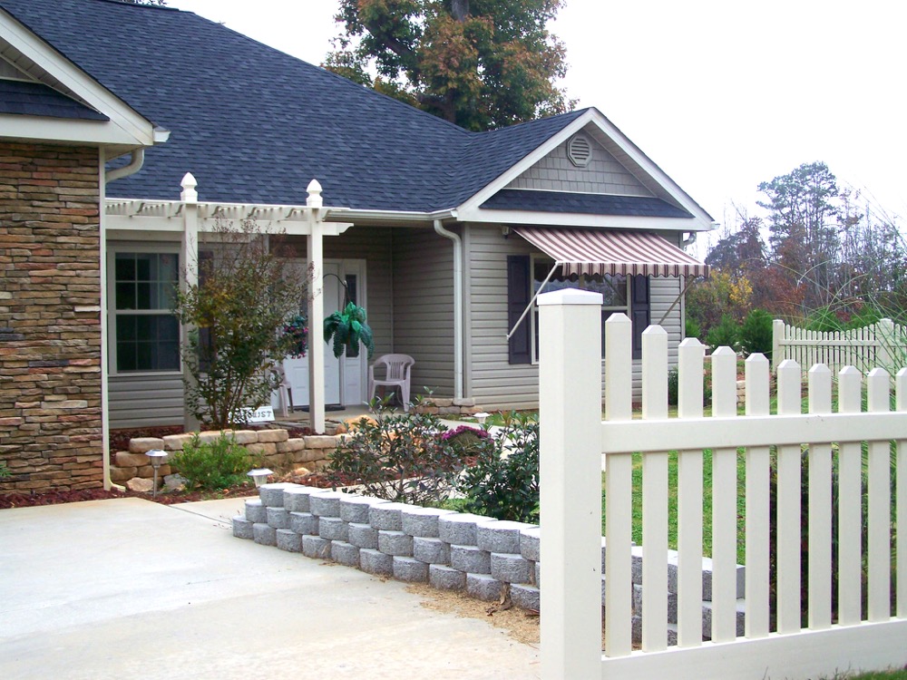 Vinyl fence panels look great and are easy to install.