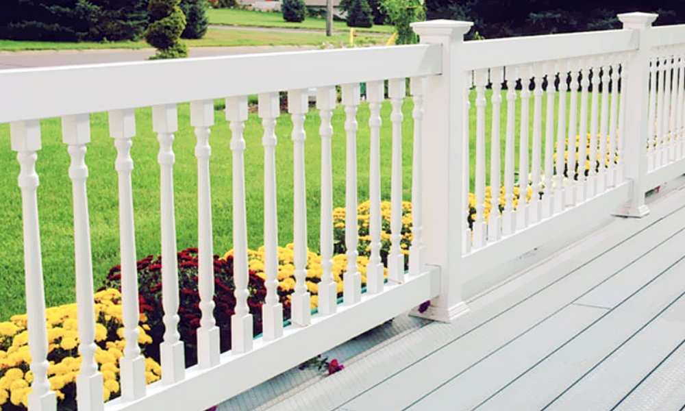 Choose vinyl porch railings and posts for your next project.